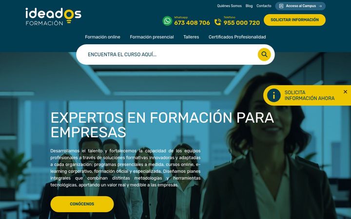Screenshot of ideadosformacion.com