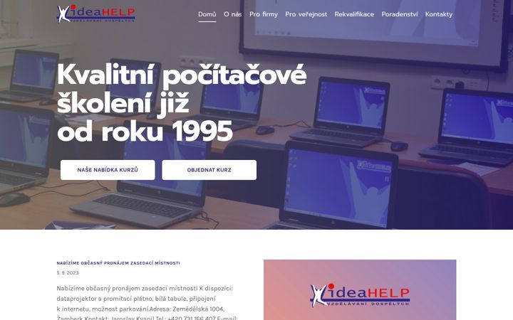 Screenshot of ideahelp.cz