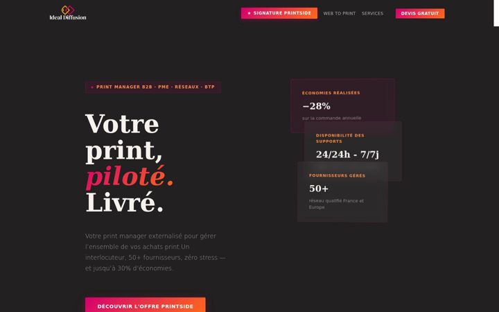 Screenshot of ideal-diffusion.com