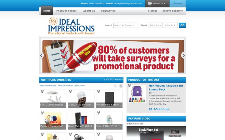 Screenshot of ideal-impressions.com