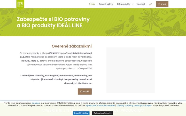 Screenshot of ideal-line.sk