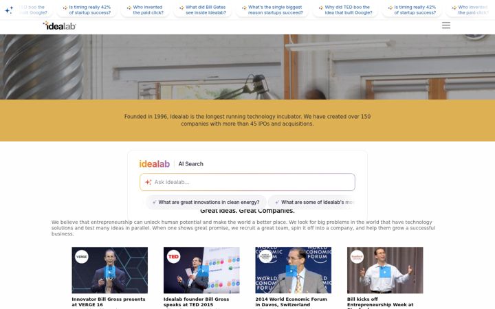 Screenshot of idealab.com