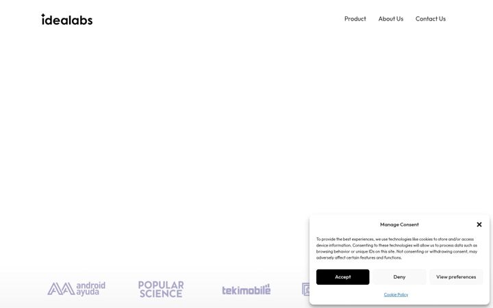 Screenshot of idealabs.mobi