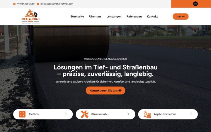 Screenshot of idealausbaugmbh.de