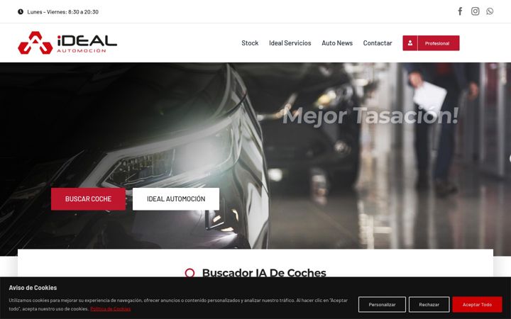 Screenshot of idealautomocion.com