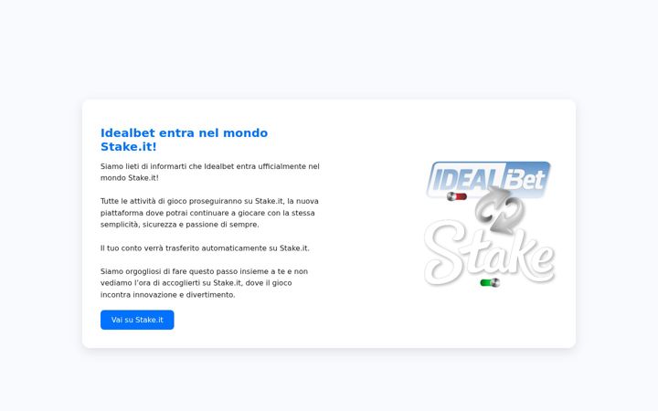 Screenshot of idealbet.it