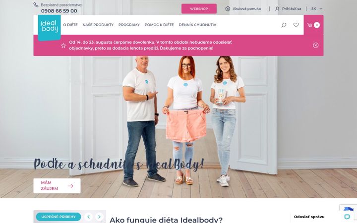 Screenshot of idealbody.sk