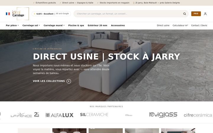Screenshot of idealcarrelage-guadeloupe.com