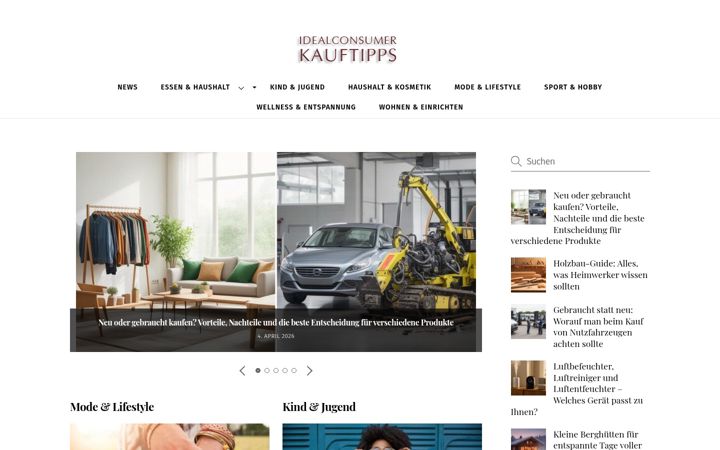 Screenshot of idealconsumer.de