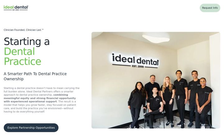 Screenshot of idealdentalpartners.com