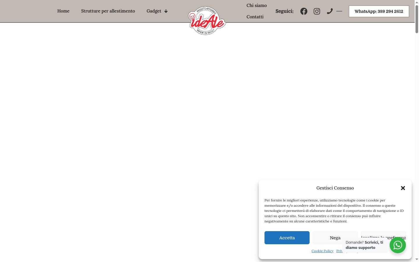 Capture d'écran de la bannière de consentement affichée avant toute interaction