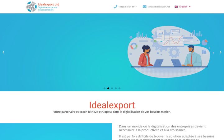 Screenshot of idealexport.net