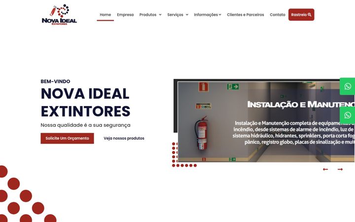 Screenshot of idealextintores.com