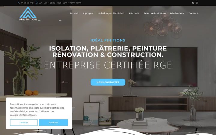 Screenshot of idealfinitions.com