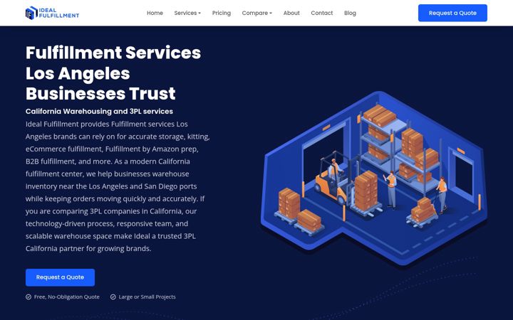 Screenshot of idealfulfillment.com