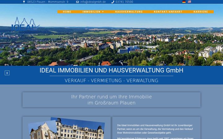 Screenshot of idealgmbh.de