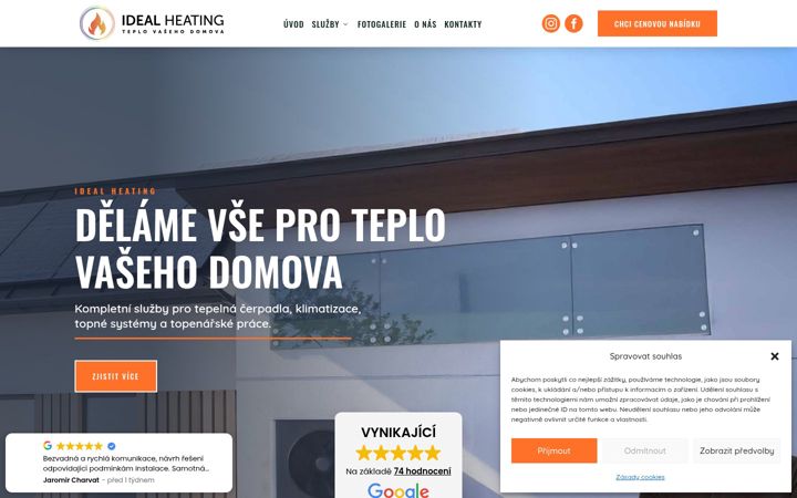 Screenshot of idealheating.cz