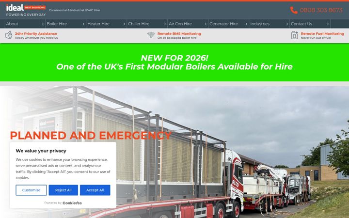 Screenshot of idealheatsolutions.co.uk