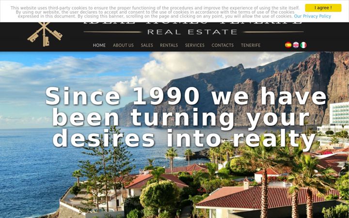 Screenshot of idealhomestenerife.com