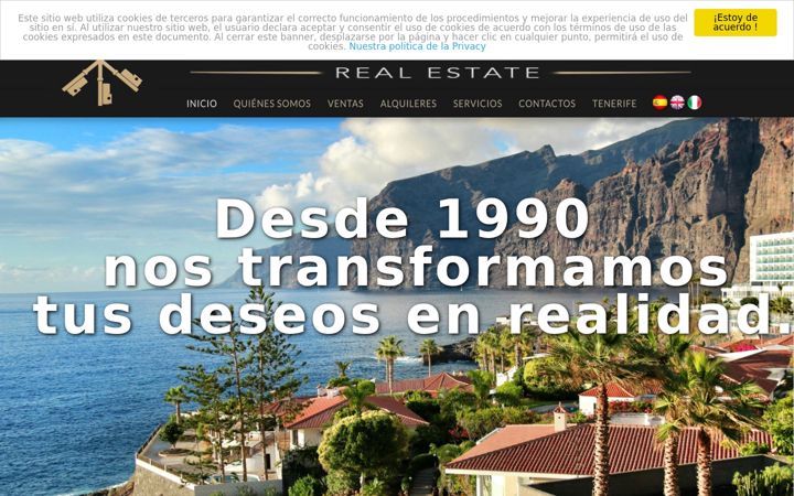 Screenshot of idealhomestenerife.es