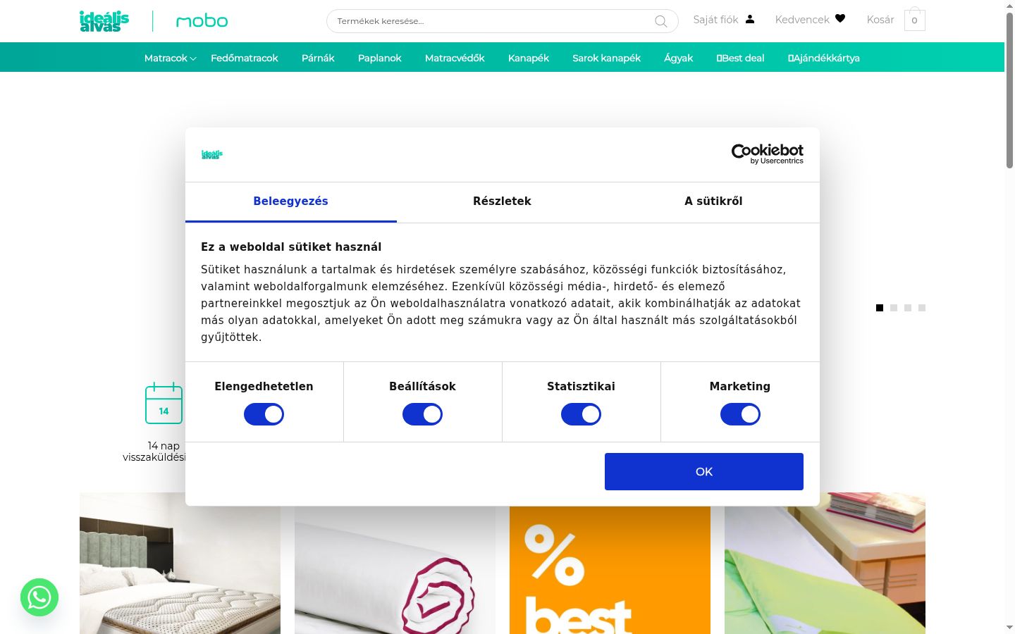Screenshot tal-banner tal-kunsens muri qabel kwalunkwe interazzjoni
