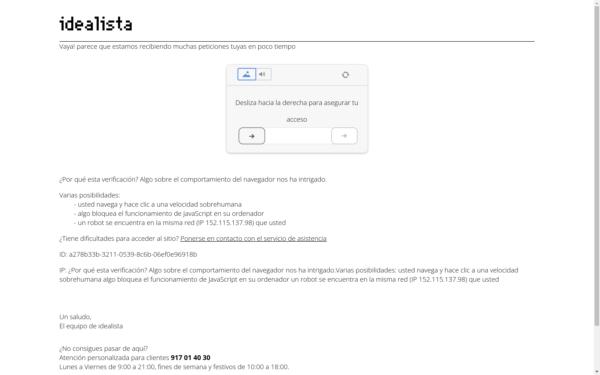 Screenshot of idealista.com