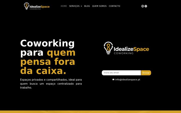 Screenshot of idealizespace.pt