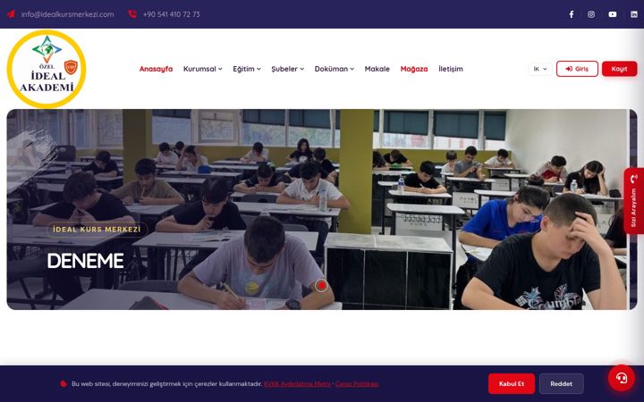 Képernyőkép: idealkursmerkezi.com