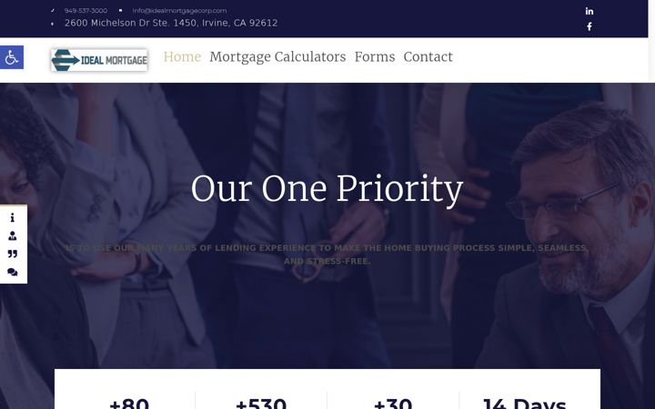 Screenshot of idealmortgagecorp.com