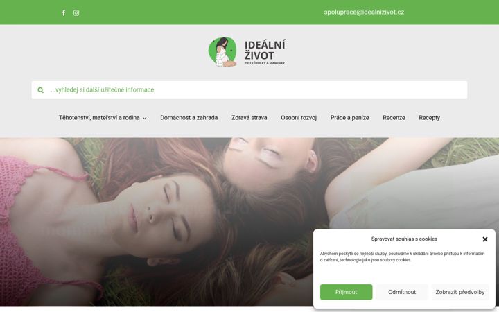Screenshot of idealnizivot.cz