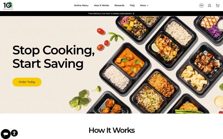 Screenshot of idealnutritionnow.com