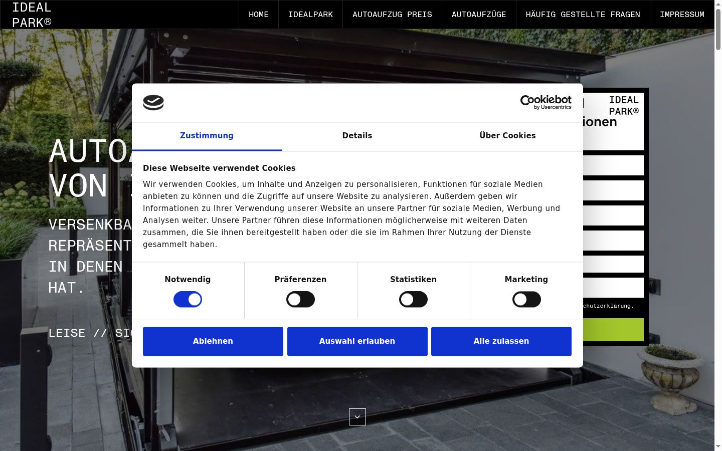 Screenshot tal-banner tal-kunsens muri qabel kwalunkwe interazzjoni