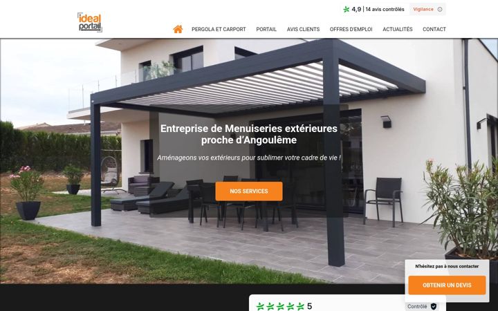 Screenshot of idealportailetpergola.com