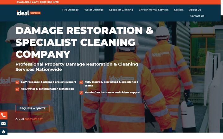 Screenshot of idealresponse.co.uk