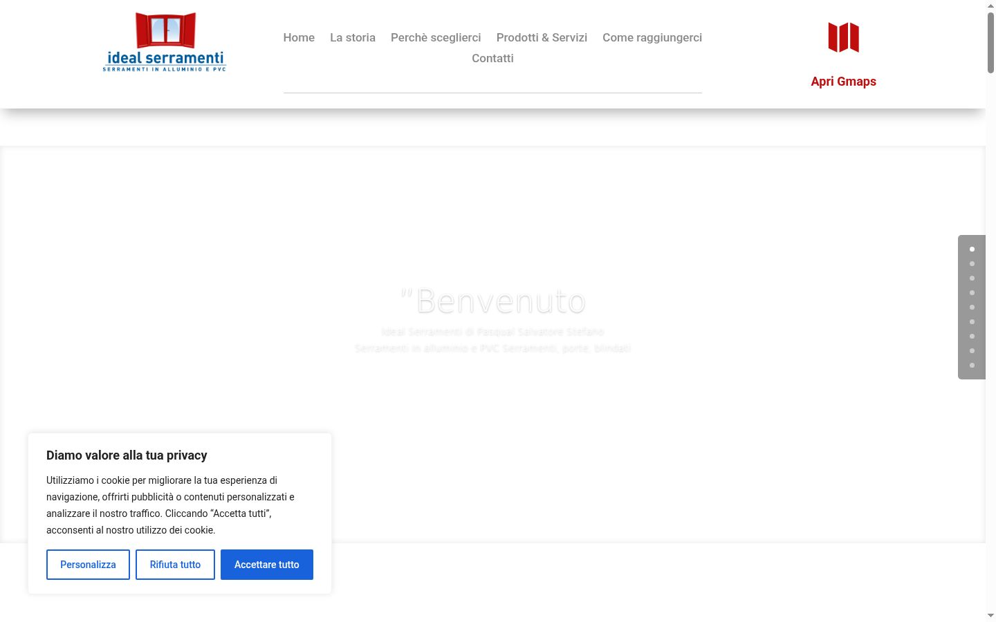 Captura de pantalla del banner de consentimiento mostrado antes de cualquier interacción