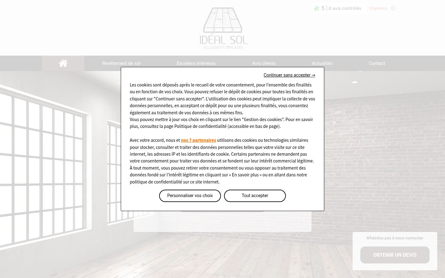 Screenshot tal-banner tal-kunsens muri qabel kwalunkwe interazzjoni