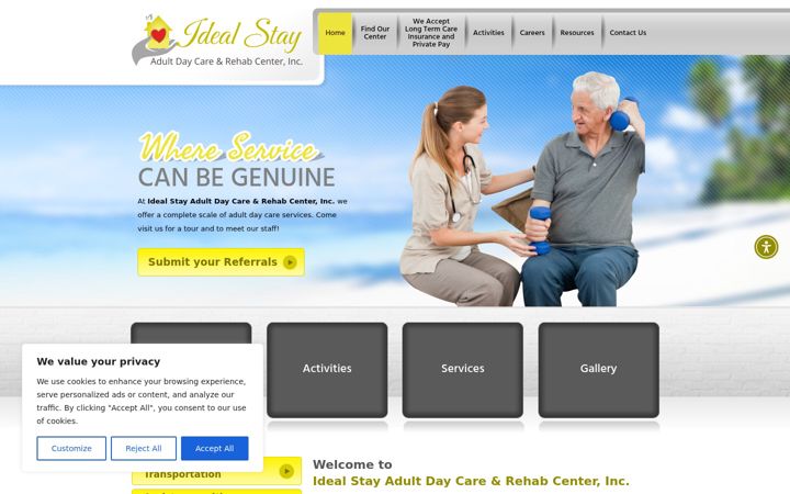 Képernyőkép: idealstayadultdaycare.com