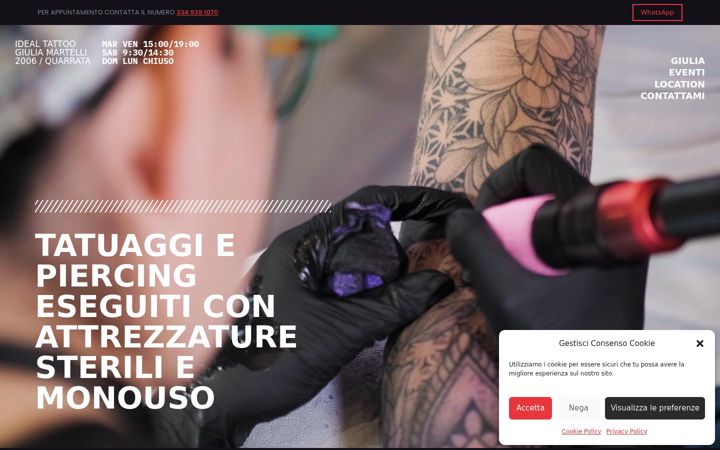 Screenshot of idealtattoo.it