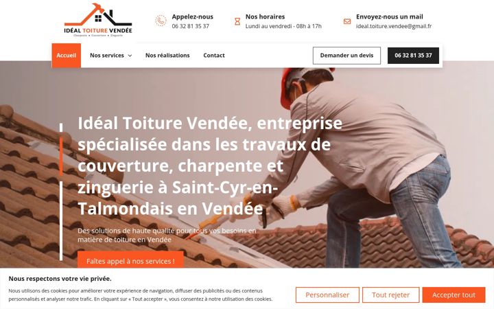 Screenshot of idealtoiturevendee.fr