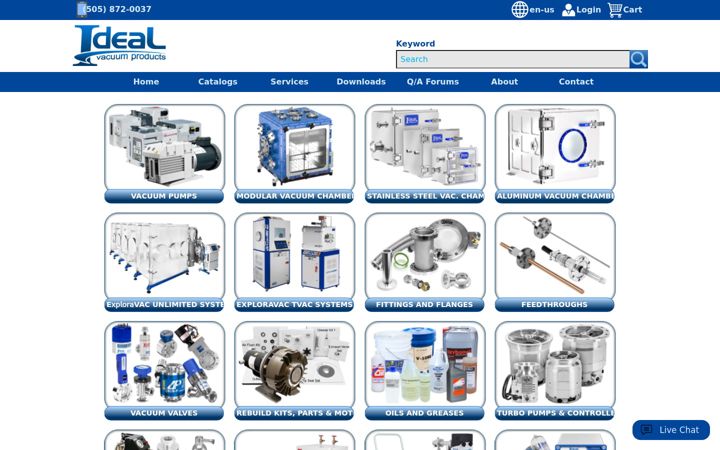 Screenshot of idealvac.com