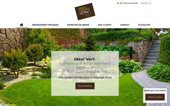 Screenshot of idealvertpaysage-avis.com