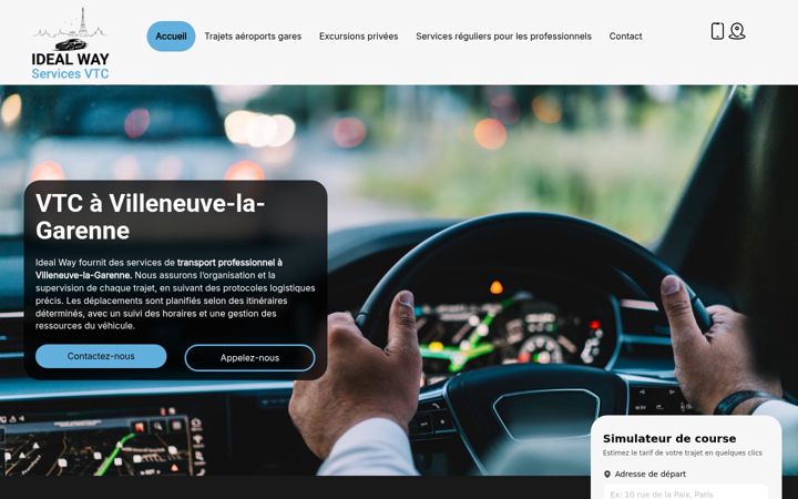 Screenshot of idealwayvtc.fr