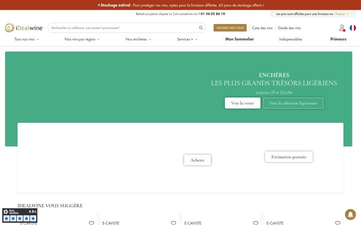 Screenshot of idealwine.com