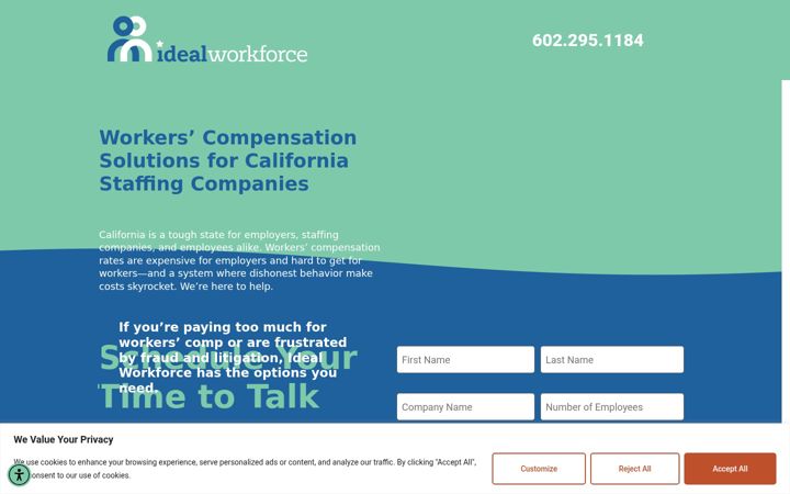 Screenshot of idealworkforce.com