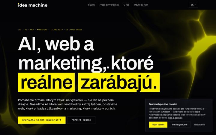 Screenshot of ideamachine.sk