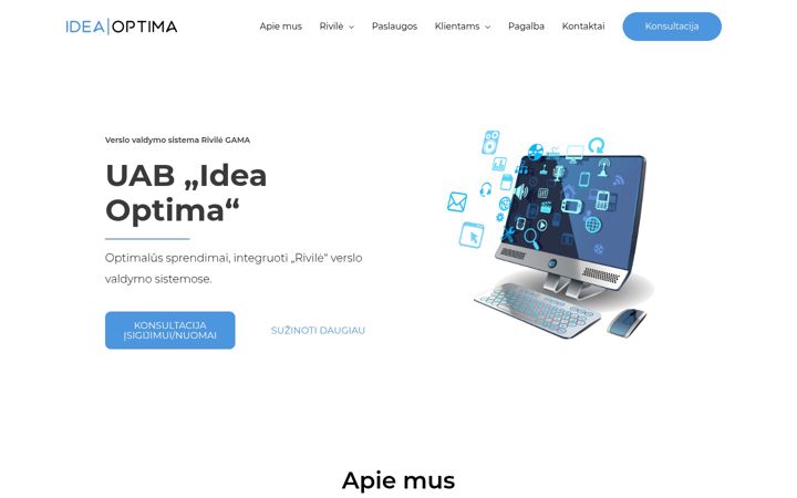 Posnetek zaslona ideaoptima.lt