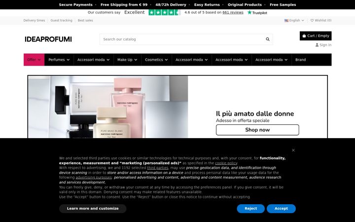 Screenshot of ideaprofumi.it