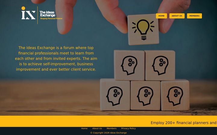 Screenshot of ideas-exchange.co.uk