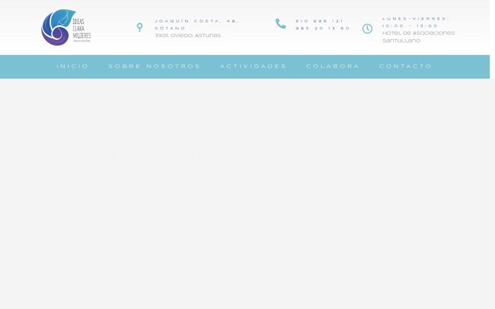 Screenshot of ideasclaramujeres.es