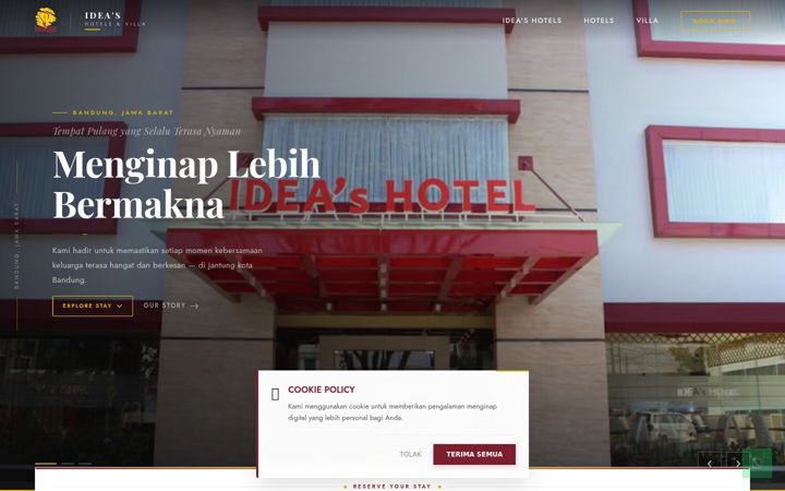 Screenshot of ideashotels.com